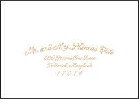 Indian Summer Letterpress Reply Envelope Design Small