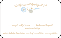 Indian Summer Letterpress Reply Postcard Front Design Small