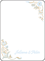 Indian Summer Letterpress Thank You Card Flat Design Small
