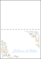 Indian Summer Letterpress Thank You Card Fold Design Small