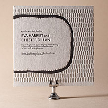 Indie Twill Letterpress Invitation Design Small