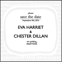 Indie Twill Letterpress Save The Date Design Small