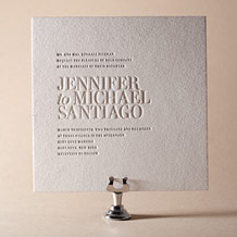 Irving Letterpress Invitation Design Small