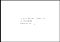 Irving Letterpress Reply Envelope Design Small