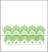 Istanbul Lace Letterpress Envelope Design Small