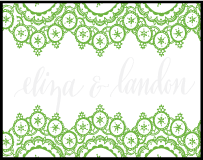 Istanbul Lace Letterpress Stamp Design Small