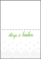 Istanbul Lace Letterpress Thank You Card Fold Design Small