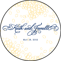 Janelle Elegance Letterpress Coaster Design Small