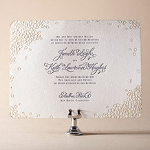 Janelle Elegance Letterpress Invitation Design Small