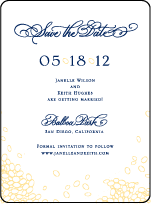 Janelle Elegance Letterpress Save The Date Design Small