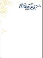 Janelle Elegance Letterpress Thank You Card Flat Design Small