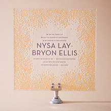 Joie de Vivre Letterpress Invitation Design Small