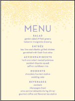 Joie de Vivre Letterpress Menu Design Small