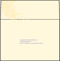 Joie de Vivre Letterpress Reply Envelope Design Small