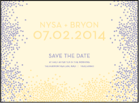 Joie de Vivre Letterpress Save The Date Design Small