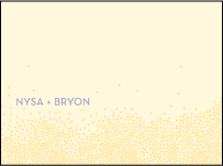 Joie de Vivre Letterpress Thank You Card Flat Design Small