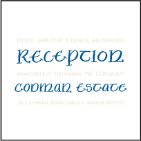 Julian Calligraphy Letterpress Reception Design Small