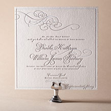 Keswick Letterpress Invitation Design Small