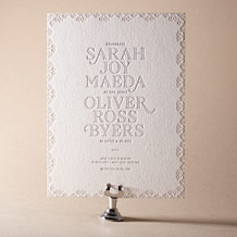 La Salle Letterpress Invitation Design Small
