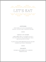 La Salle Letterpress Menu Design Small