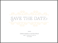 La Salle Letterpress Save The Date Design Small