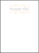 La Salle Letterpress Thank You Card Flat Design Small