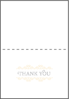 La Salle Letterpress Thank You Card Fold Design Small