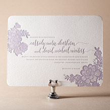 Lace Letterpress Invitation Design Small