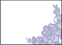 Lace Letterpress Placecard Flat Design Small
