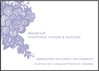Lace Letterpress Reception Design Small
