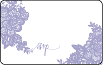 Lace Letterpress Reply Postcard Front Design Small