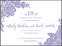 Lace Letterpress Save The Date Design Small