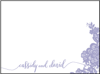 Lace Letterpress Thank You Card Flat Design Small