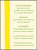 Lenox Botanical Letterpress Menu Design Small