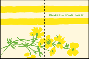 Lenox Botanical Letterpress Program Design Small