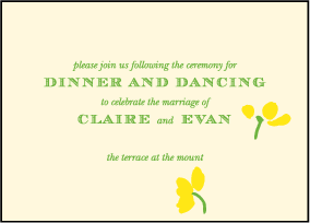 Lenox Botanical Letterpress Reception Design Small