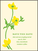 Lenox Botanical Letterpress Save The Date Design Small