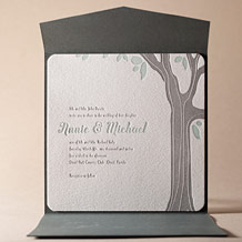 Linden Summer Letterpress Invitation Design Small