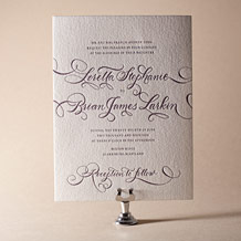 Loretta Formal Letterpress Invitation Design Small