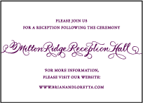 Loretta Formal Letterpress Reception Design Small