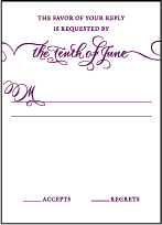 Loretta Formal Letterpress Reply Design Small