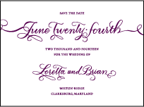 Loretta Formal Letterpress Save The Date Design Small