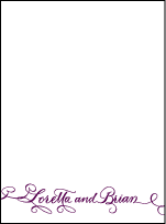 Loretta Formal Letterpress Thank You Card Flat Design Small