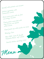 Love Notes Letterpress Menu Design Small