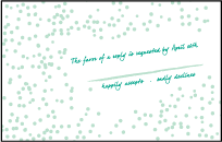 Love Notes Letterpress Reply Postcard Front Design Small