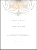 Lumos Letterpress Menu Design Small