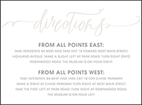 Madison Chic Letterpress Direction Design Small