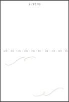 Madison Chic Letterpress Placecard Fold Design Small