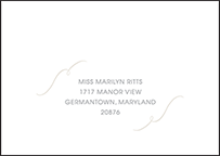 Madison Chic Letterpress Reply Envelope Design Small