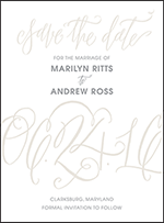 Madison Chic Letterpress Save The Date Design Small